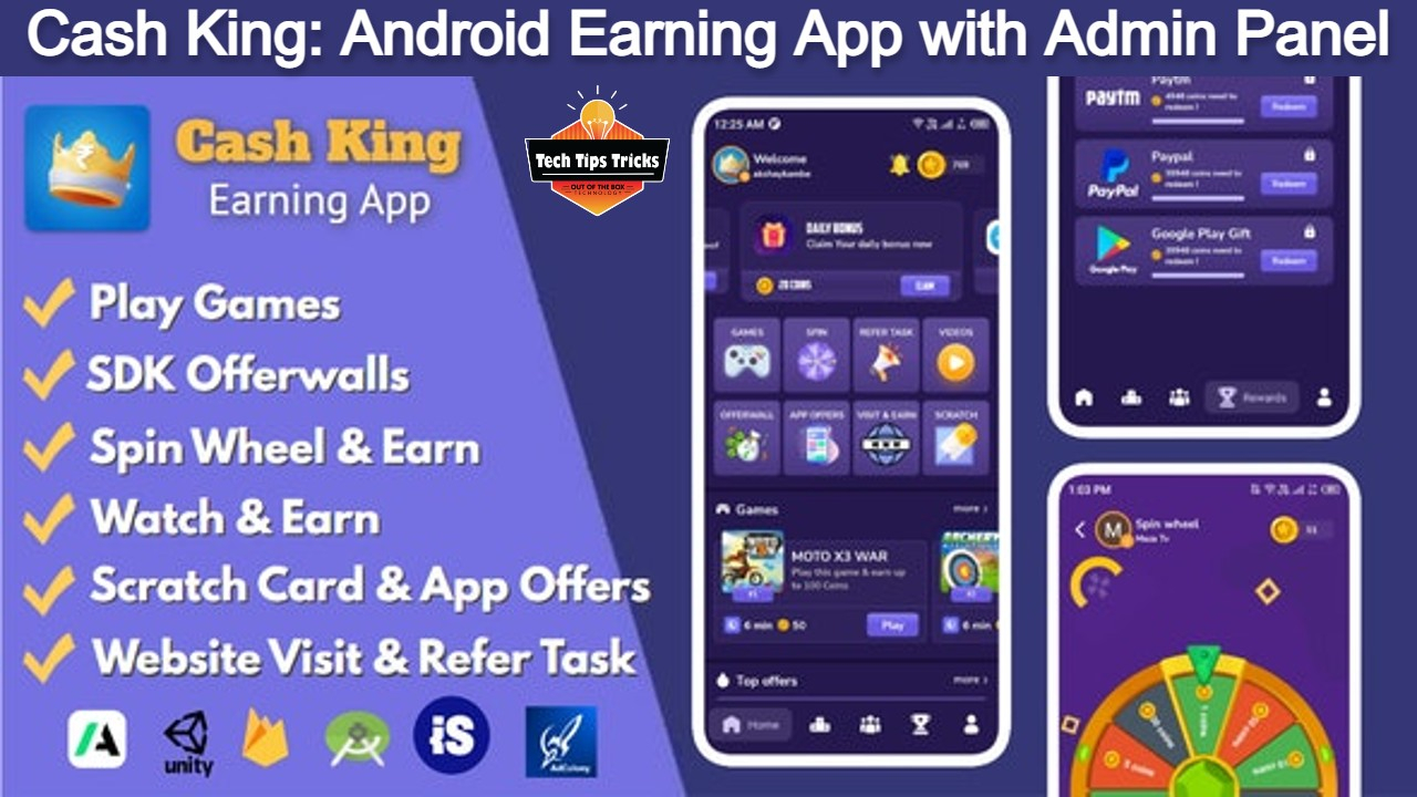 Cash King: Android Earning App with Admin Panel v3.0